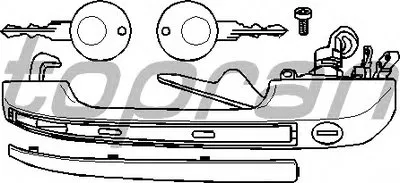 Ручка дверна (ліва) AUDI 80 79
