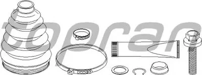 Комплект пылника, приводной вал TOPRAN купить