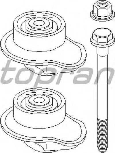 Комплект подшипника, балка моста TOPRAN купить
