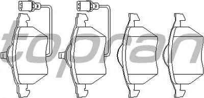 Комплект тормозных колодок, дисковый тормоз TOPRAN купить