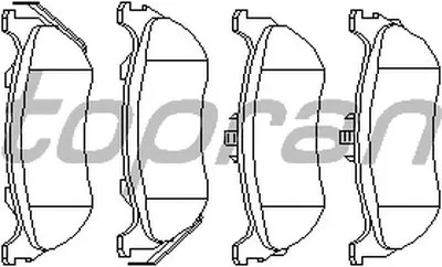 Комплект тормозных колодок, дисковый тормоз TOPRAN купить