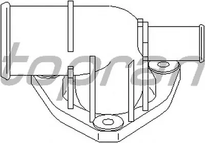 Фланец охлаждающей жидкости TOPRAN купить