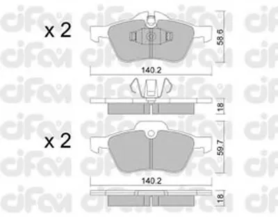 Комплект тормозных колодок, дисковый тормоз CIFAM купить