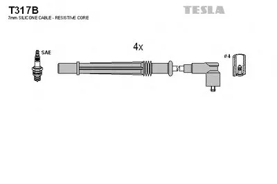 Комплект проводов зажигания TESLA купить