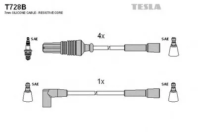 Комплект проводов зажигания TESLA купить