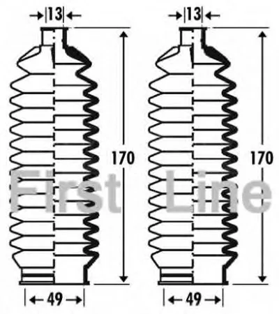 Пыльник, рулевое управление FIRST LINE купить