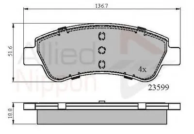 Комплект тормозных колодок, дисковый тормоз ANL Braking COMLINE купить
