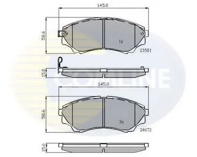 Комплект тормозных колодок, дисковый тормоз Comline COMLINE купить