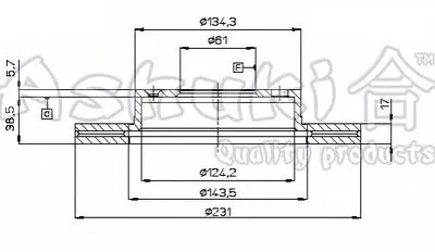 Тормозной диск ASHUKI купить