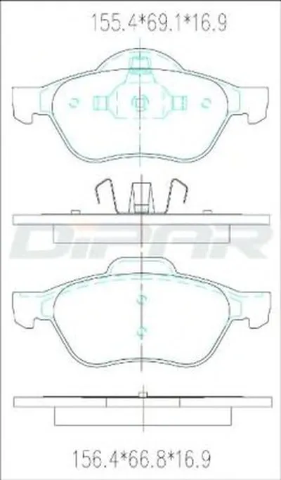 Комплект тормозных колодок, дисковый тормоз DITAS купить