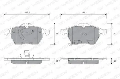 Комплект тормозных колодок, дисковый тормоз WEEN купить