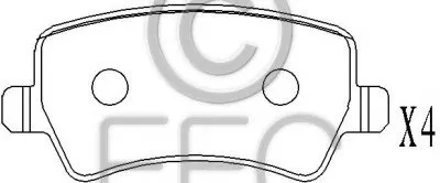 Комплект тормозных колодок, дисковый тормоз EEC купить
