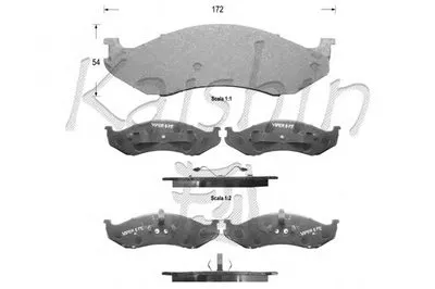 Комплект тормозных колодок, дисковый тормоз KAISHIN купить