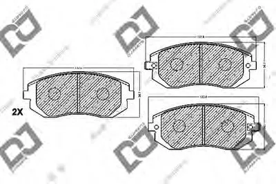 Комплект тормозных колодок, дисковый тормоз DJ PARTS купить