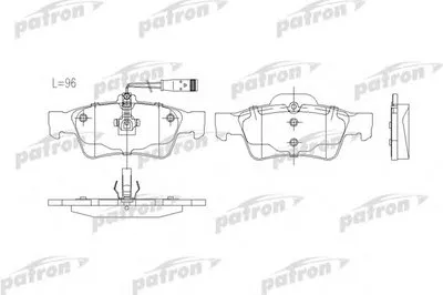 Комплект тормозных колодок, дисковый тормоз PATRON купить