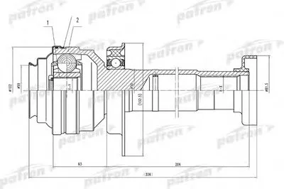 Шарнирный комплект, приводной вал PATRON купить