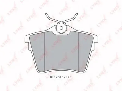 Комплект тормозных колодок, дисковый тормоз LYNXauto купить