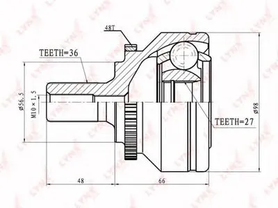 Шарнирный комплект, приводной вал LYNXauto купить