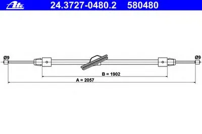 Трос, стояночная тормозная система ATE купить