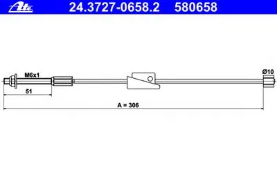 Трос, стояночная тормозная система ATE купить