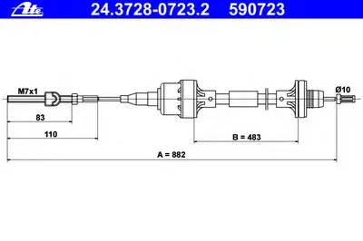 Тросик сцепления ATE купить