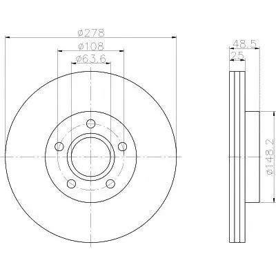Тормозной диск PRO HELLA PAGID купить