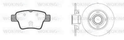 Комплект тормозов, дисковый тормозной механизм WOKING купить
