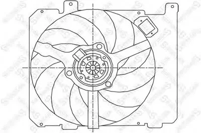 Вентилятор, охлаждение двигателя STELLOX купить