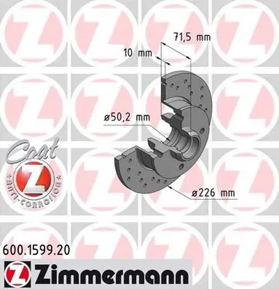 Тормозной диск SPORT BRAKE DISC COAT Z ZIMMERMANN купить