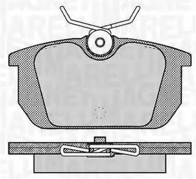 Комплект тормозных колодок, дисковый тормоз MAGNETI MARELLI купить