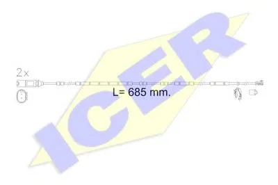 Сигнализатор, износ тормозных колодок ICER купить