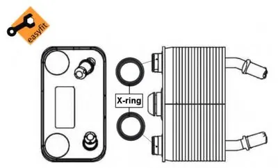 масляный радиатор, двигательное масло EASY FIT NRF купить