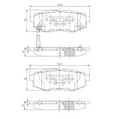 Комплект тормозных колодок, дисковый тормоз NIPPARTS купить