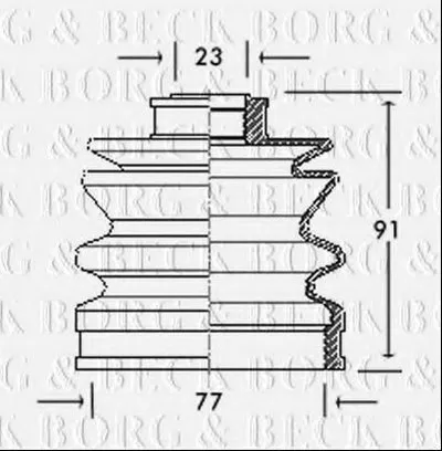 Пыльник, приводной вал BORG & BECK купить