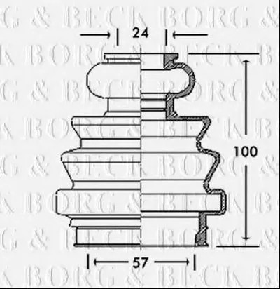 Пыльник, приводной вал BORG & BECK купить