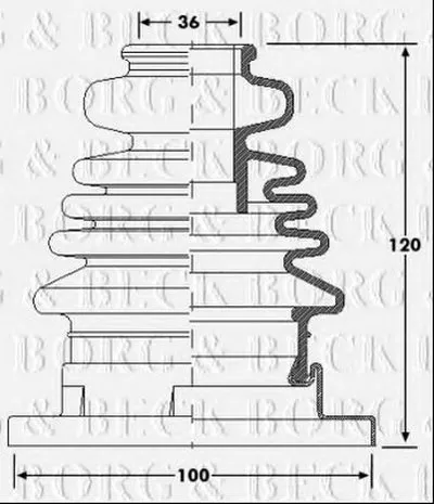 Пыльник, приводной вал BORG & BECK купить