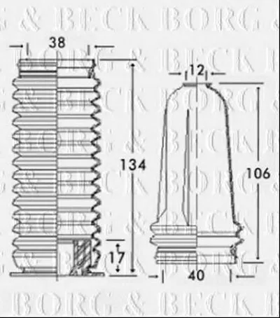 Пыльник, рулевое управление BORG & BECK купить