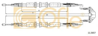 Трос, стояночная тормозная система COFLE купить