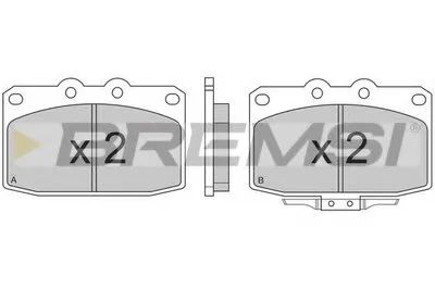 Комплект тормозных колодок, дисковый тормоз BREMSI купить