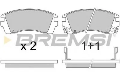 Комплект тормозных колодок, дисковый тормоз BREMSI купить
