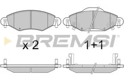 Комплект тормозных колодок, дисковый тормоз BREMSI купить