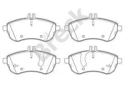 Комплект тормозных колодок, дисковый тормоз BRECK купить