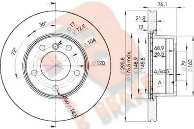 Тормозной диск R BRAKE купить
