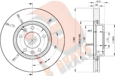 Тормозной диск R BRAKE купить