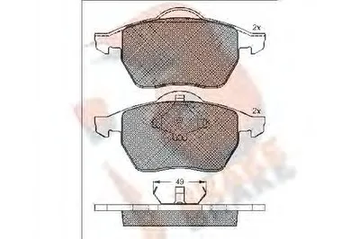 Комплект тормозных колодок, дисковый тормоз R BRAKE купить