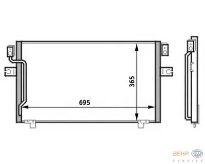 Конденсатор, кондиционер BEHR HELLA SERVICE HELLA купить