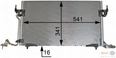 Конденсатор, кондиционер BEHR HELLA SERVICE HELLA купить