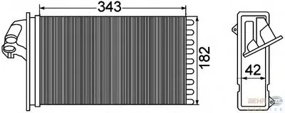 Теплообменник, отопление салона BEHR HELLA SERVICE HELLA купить