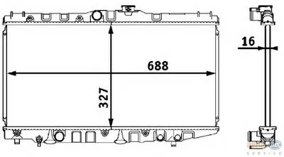Радиатор, охлаждение двигателя BEHR HELLA SERVICE HELLA купить