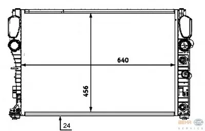Радиатор, охлаждение двигателя BEHR HELLA SERVICE HELLA купить